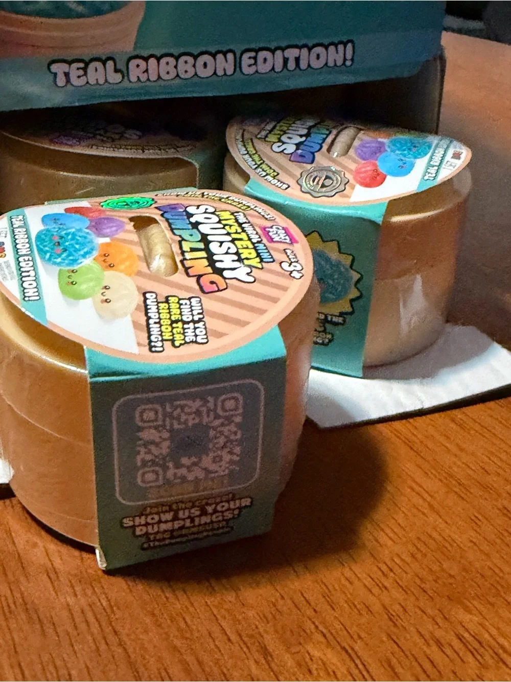 1 CONFIRMED RARE SEALED Viral RMS Mini Mystery Squishy Dumpling Teal Ribbon-9 ct